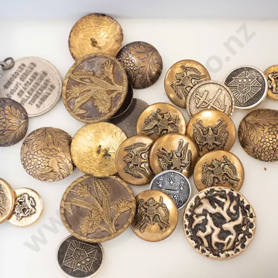box of vintage buttons