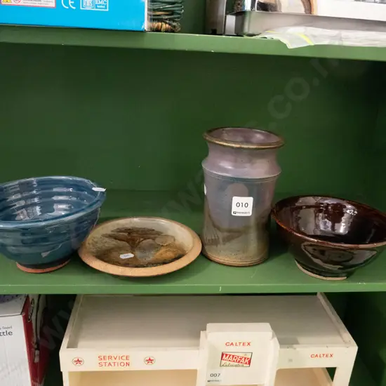 studio pottery bowls, plates, vase