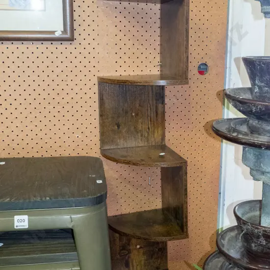 mdf faux wood veneer wall mounted shelves