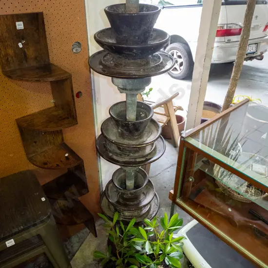 garden sculpture - made from high voltage insulators H-1500