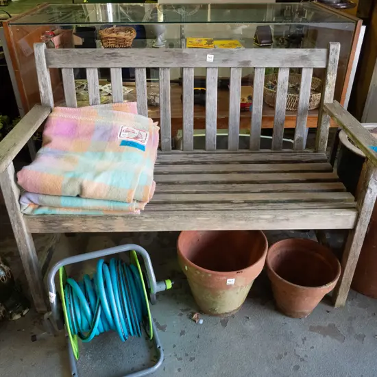 hardwood garden bench seat