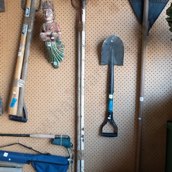 rake, cultivator, scrubbing brush