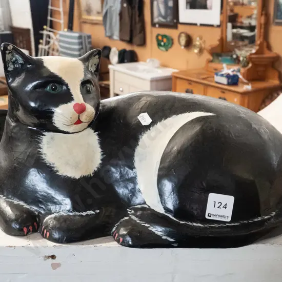 paper mache cat