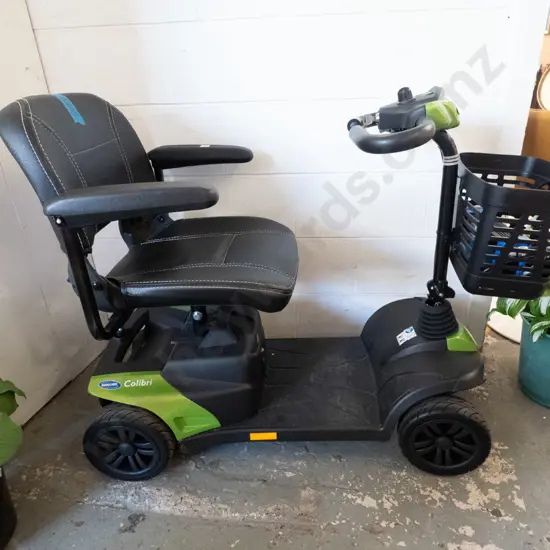 Invacare Colibri mobilty scooter with charger - going, key in office