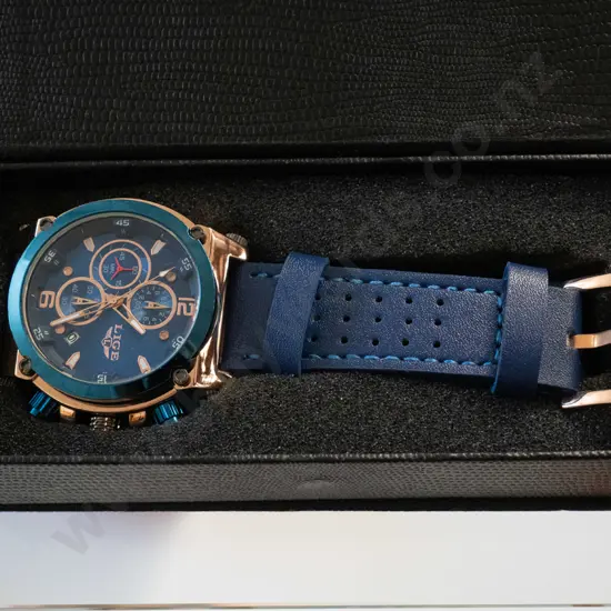 wristwatch in box