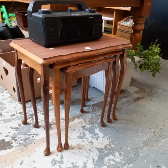 nest of 3 formica top tables