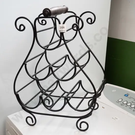 wrought metal wine rack