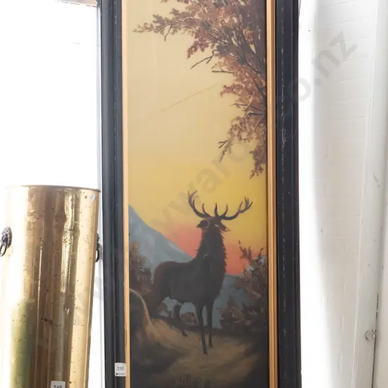 framed oil on glass - stag 