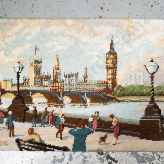 small woollen picture floor mat - Palace of Westminster L-910 W-580
