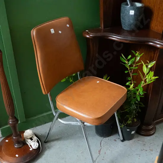 chrome & vinyl dining chair