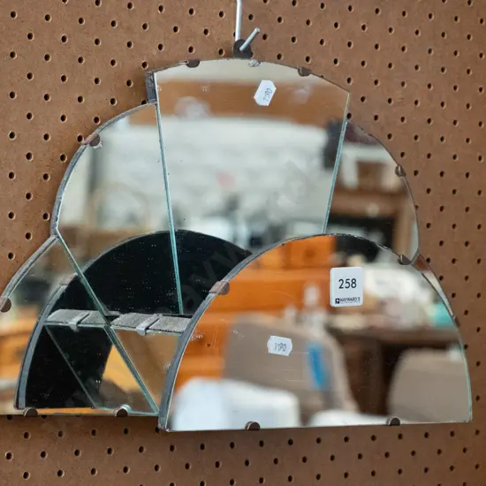 deco pocket wall mirror (slight damage)