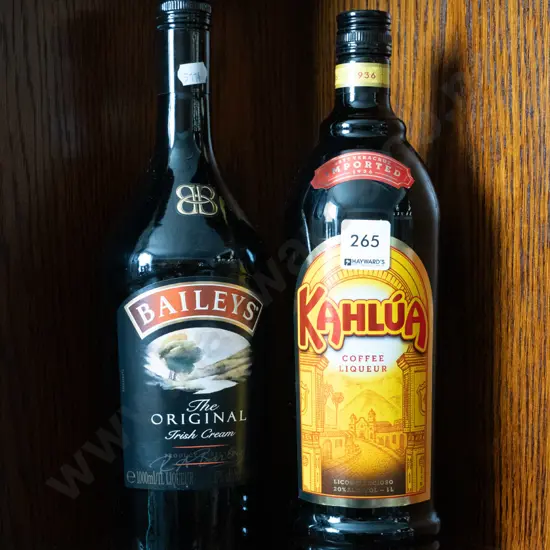 bottle of Bailey's & Kahlua bottle