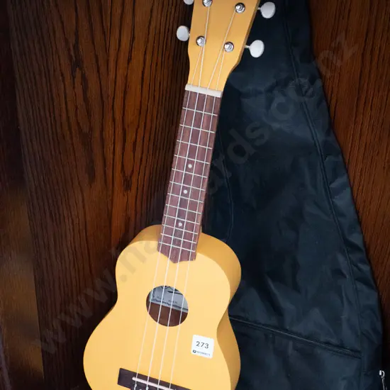 yellow ukelele & soft carry case