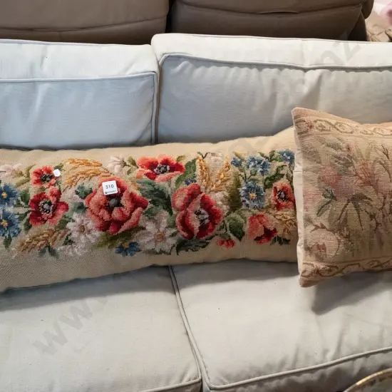 2x needlework cushions