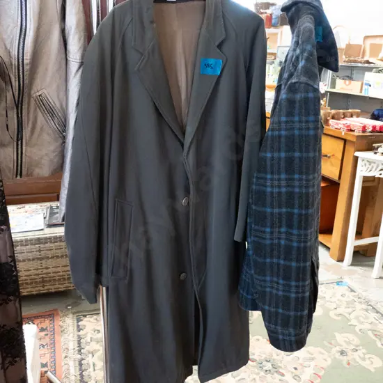 vintage olive green overcoat