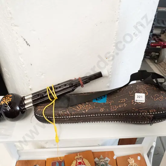 plastic Chinese hulusi wind instrument with case