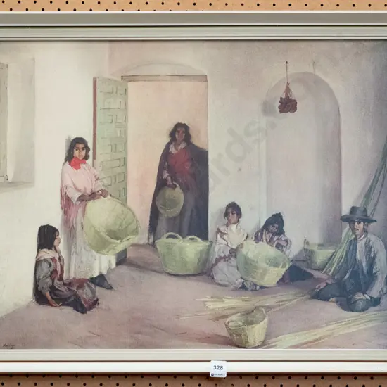 framed print - basket weaving