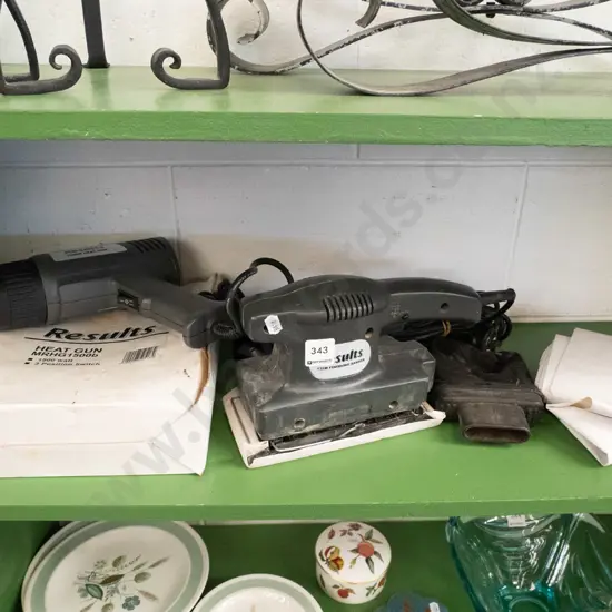 Results finishing sander & heat gun