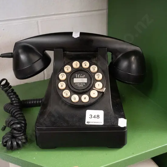 black bakelite vintage telephone