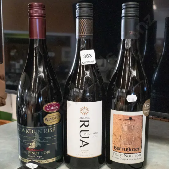 3x bottles of Central Otago pinot noir