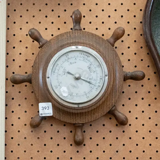 ships wheel barometer