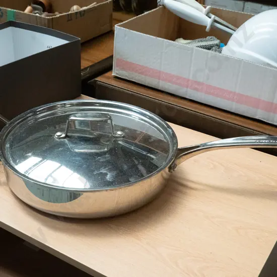 Scanpan stainless steel lidded frying pan
