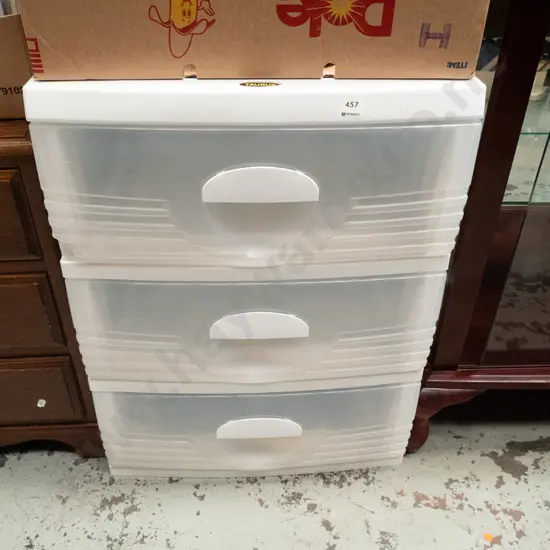 plastic 3 drawer chest