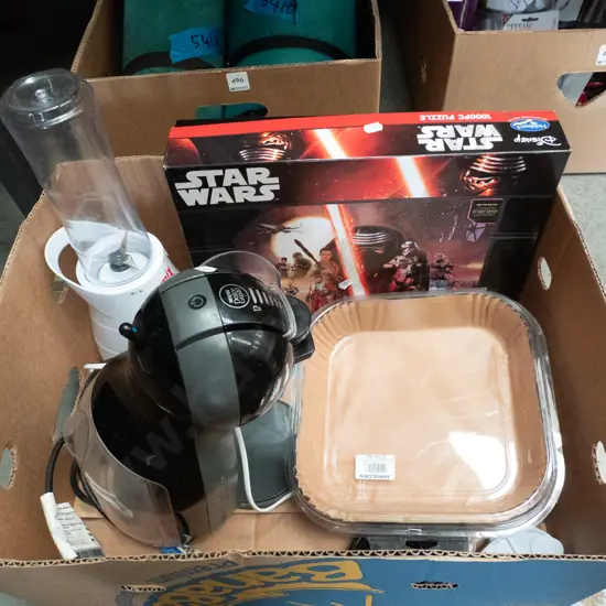 box; blender, puzzle, Nespresso machine etc