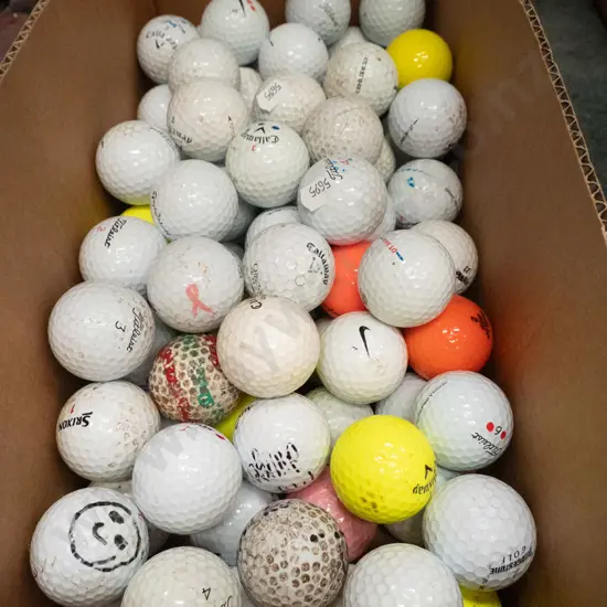 box of golf balls