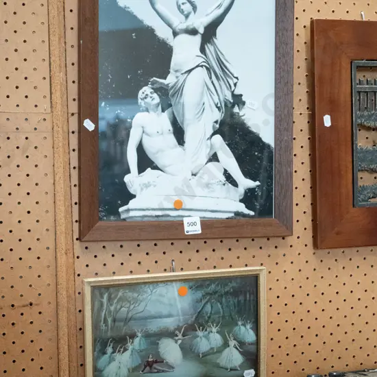 framed photo print - classical statues, framed ballerina print