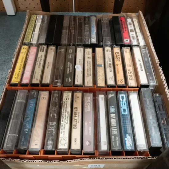 box of tape cassettes