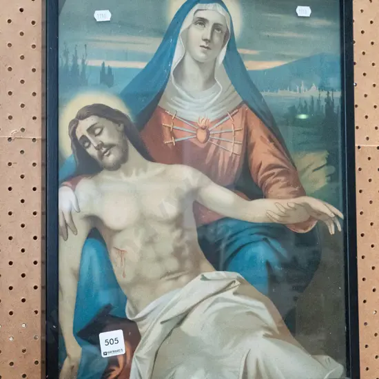 framed religious art