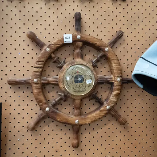 plastic ships wheel barommeter