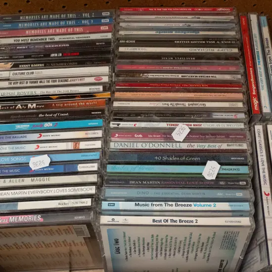 box of CDs