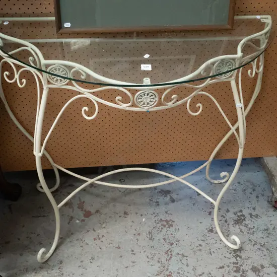 wrought metal hall table