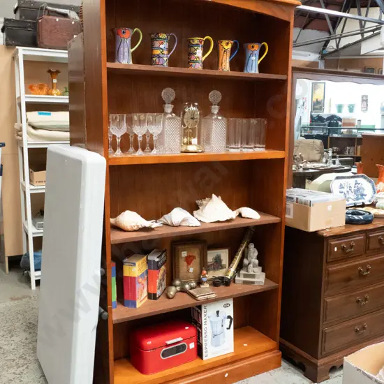 solid pine adjustable bookcase H-1805 W-950 D-270