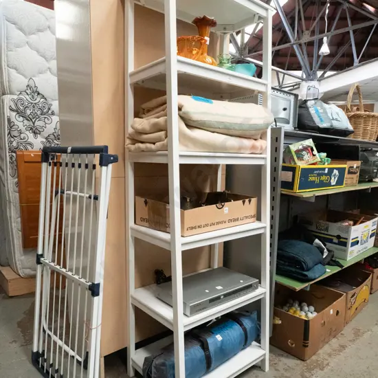 white painted shelf unit H-1745 W-575 D-410