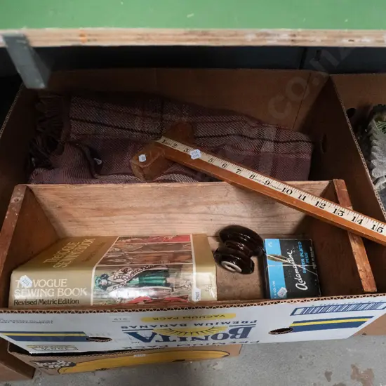 box; blanket, wooden box, hem liner etc