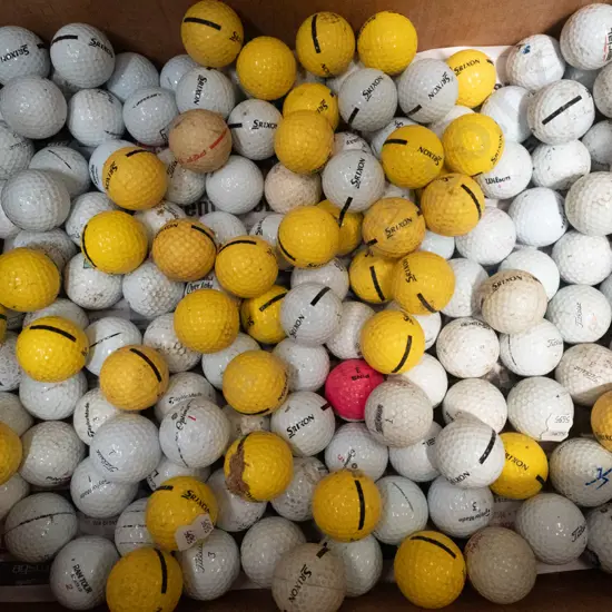 box of golf balls