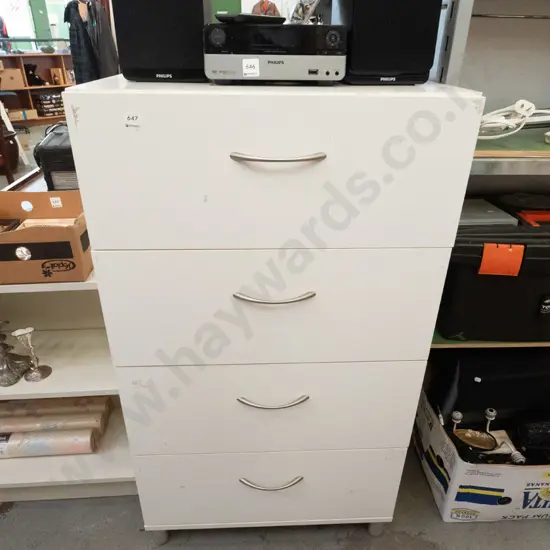 mdf melteca 4 drawer chest H-1060 W-600 D-420
