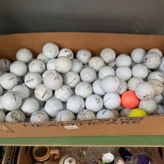box of golf balls