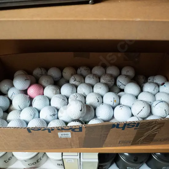 box of golf balls