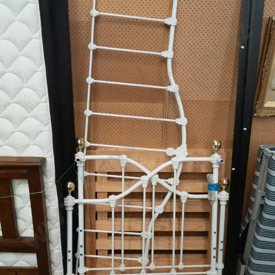 brass and metal and wood frame for a day bed - yet to be assembled, bolts included