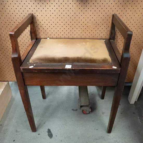 upholstered piano stool