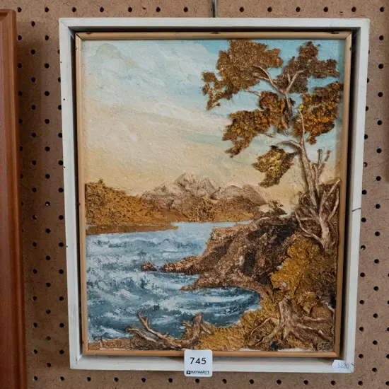 3D bark picture - coastal scene