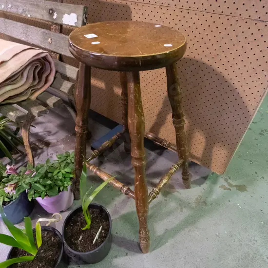 wooden bar stool