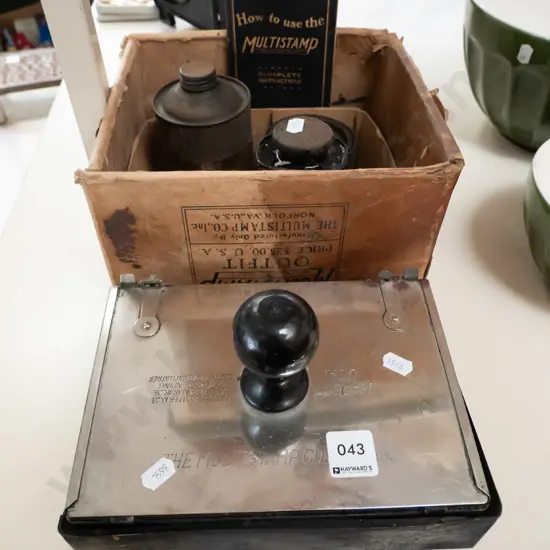 large vintage multi stamp, various inks