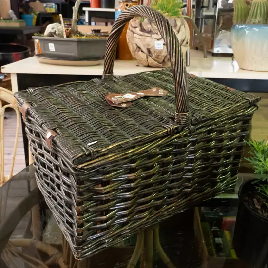 cane picnic hamper