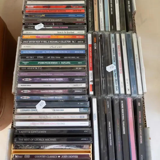 box of CDs