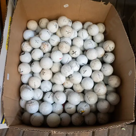 box; golf balls